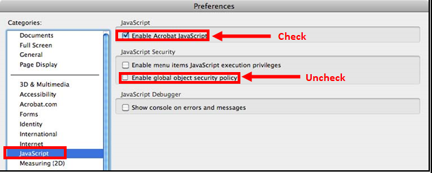 Mac - Adobe Reader - Disable Global Object Security Policy